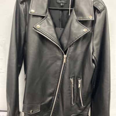 Decjuba Womens  Size 12 Biker Jacket Black  