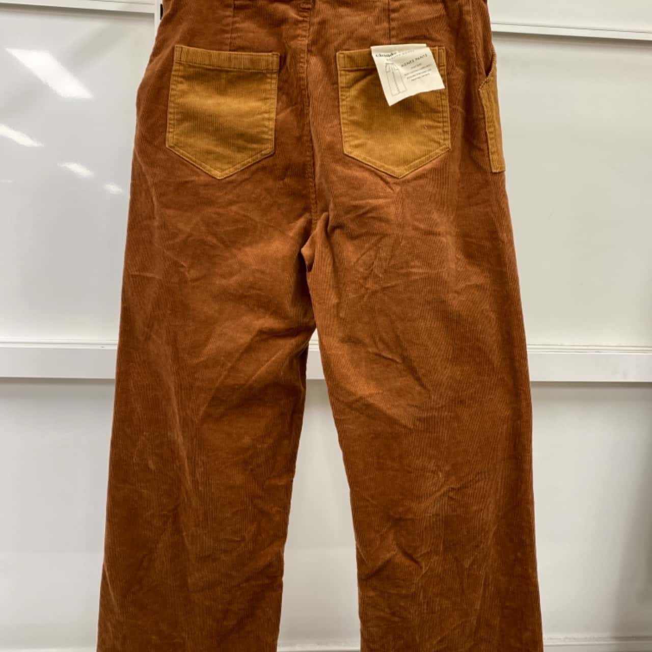 Ghanda Womens Size 12 High Waist / Wide Leg / Corduroy Pants Brown 