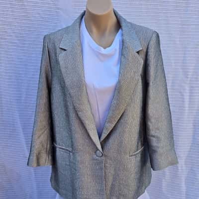 Taking Shape Womens  Size 14 Blazer Silver 
