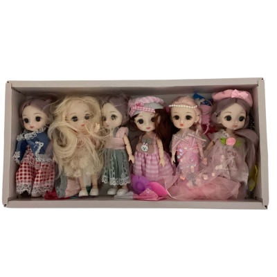 6 x 17 cm Guaiguaibabi Dolls  and Accessories in Box     CAB 