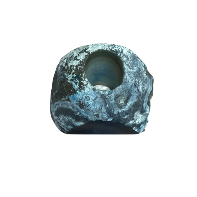 Blue Agate tea light candle holder