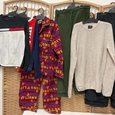 Bulk boys clothes Designer AFL Lions PJ Country Road Indie Kids by Industrie Kathmandu Tommy Hilfiger Kids  Size 8-10 winter Skipants Jumper Tracksuit pants 