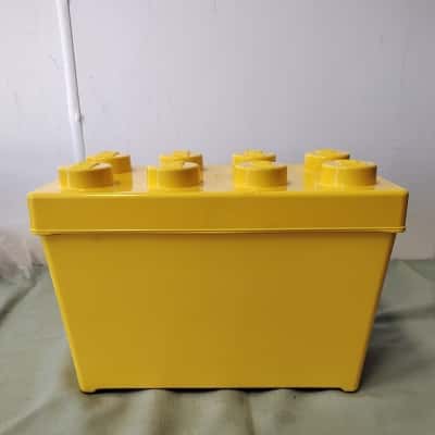 LEGO 8-Stud Storage Brick Case ONLY (No LEGO building blocks)- Yellow