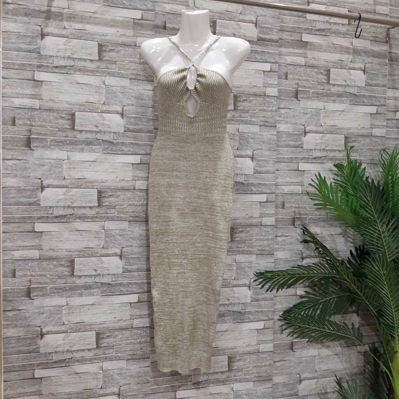 Perfect Stranger Womens Size 10 Shoestring Strap Dress Green (s)