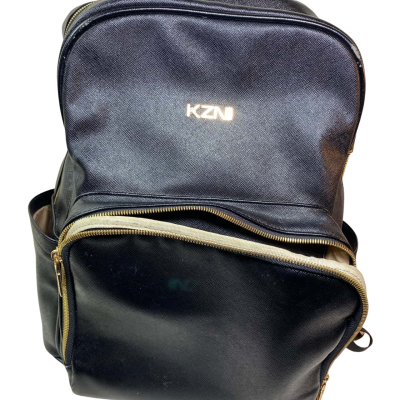 KZNI Leather Diaper Bag Backpack Nappy Bag Baby Bags for Mom Unisex Maternity Diaper Bag with Stroller Hanger|Thermal Pockets