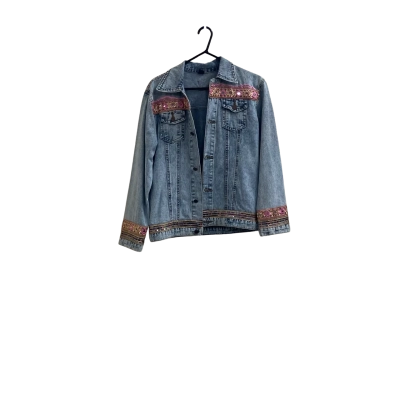 Up Cycled Women’s Boho Chic Denim Jacket Size XXXL*