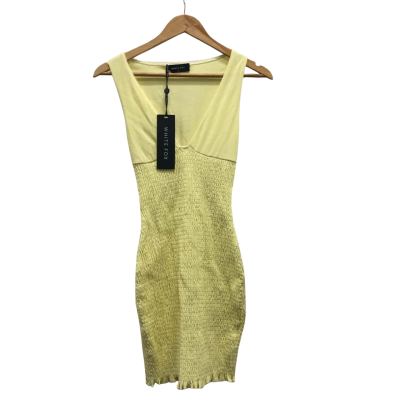 White Fox Womens  Size M Mini Dress Yellow BNWT