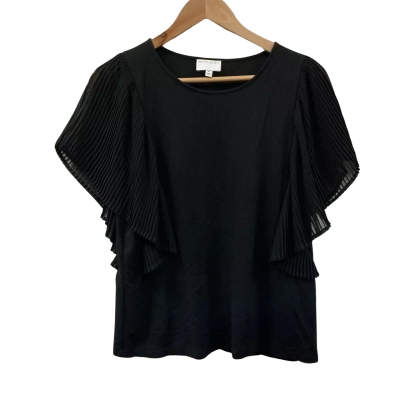 Witchery Womens  Size M Short Sleeve Top Black  