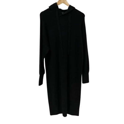 Decjuba Womens Size M Hooded Knit Dress Black  