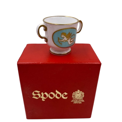 Spode -Miniature loving cup with cherub design