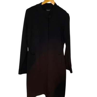 pingpong Womens  Size 12 Trench Coat Black  