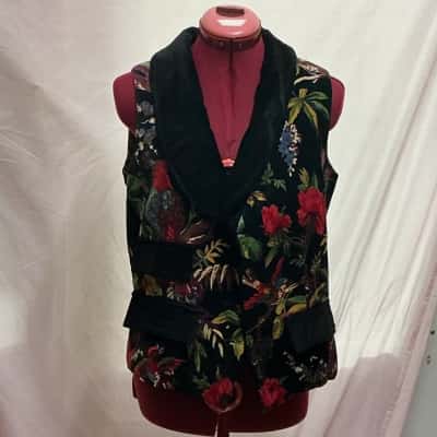 Sacred Collections Australia Women's  Size 14 Cropped Jacket Floral / Multicoloured / Pattern 