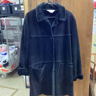  Women's Fur Coat Black  large