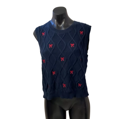 Sportsgirl Womens  Size S Navy Blue / Red vest 