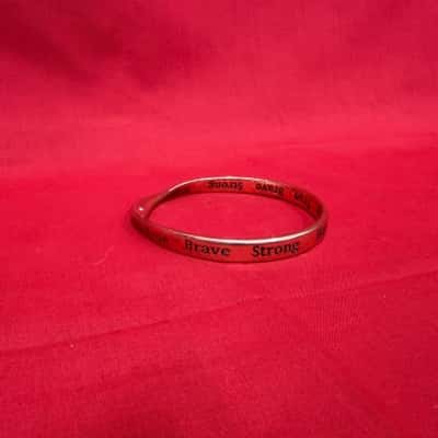 Rose Gold Tone Inspirational Message Bangle