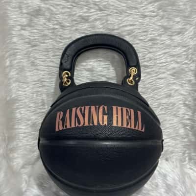  Womens Black  / Orange basketball handbag 