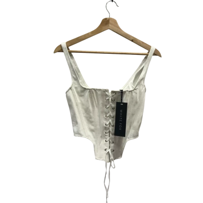 White Fox Womens  Size S Corset Top White BNWT