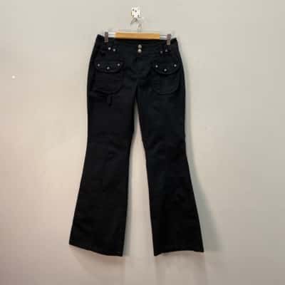 Factorie Womens  Size 10 Cargo/ Flared Pants Black  