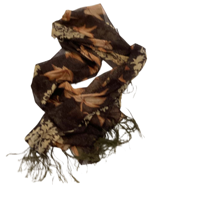  Womens  Scarf Black  / Gold Shimmer