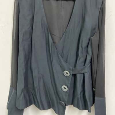 C/MEO Collective Womens  Size XL Long Sleeve Top Black  