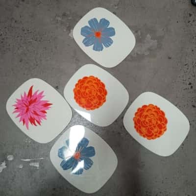 5 x Vintage Made in England Worcester Ware Placemats