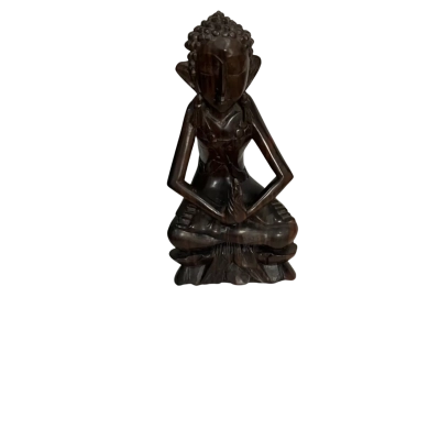 Vintage Rosewood carved beautiful praying lady