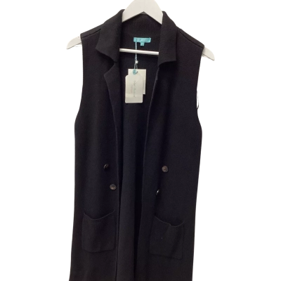 Blue Illusion Womens Knitted Gilet Size M Black  