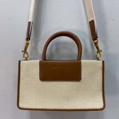 Charles & Keith Itzy mini Handbag / Shoulder Bag Brown / Natural 