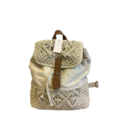 BNWT Amber Rose Women's Crochet Detail Backpack White 