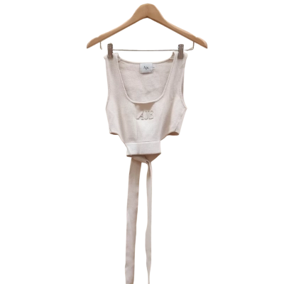 Aje Sleeveless Beige Top