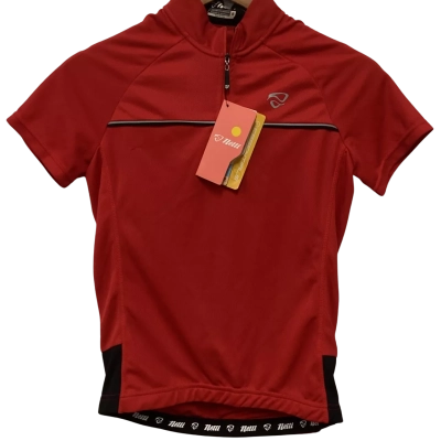 Netti Womens  Size 8 Sports Top Black  / Red / Silver 
