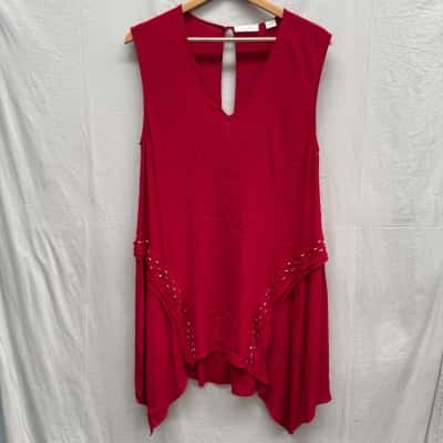 SASS & BIDE Red Sleeveless Dress Size 8