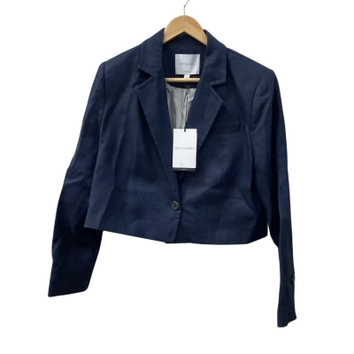 Witchery Womens  Size 14 Cropped Jacket Navy Blue 