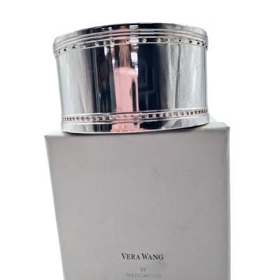 VERA WANG BY WEGWOOD GROSGRAIN  SILVER PLATED WINE COASTER 