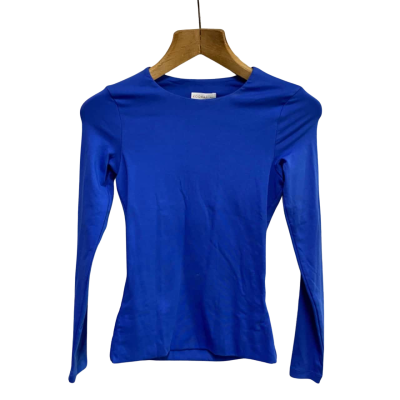 Kookai Womens  Size 1 Crew Neck Top / Long Sleeve Shirt Blue 