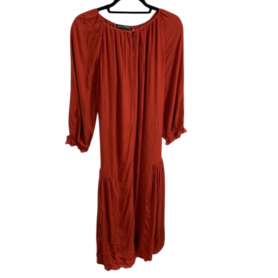 NEW David Lawrence Womens  Size 14 Midi Dress Burnt Orange 