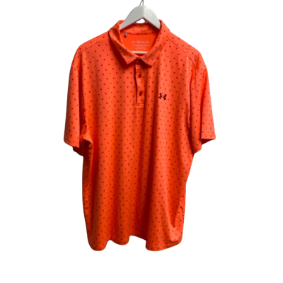 Under Armour Mens  Size XXL Short Sleeve Shirt Orange 