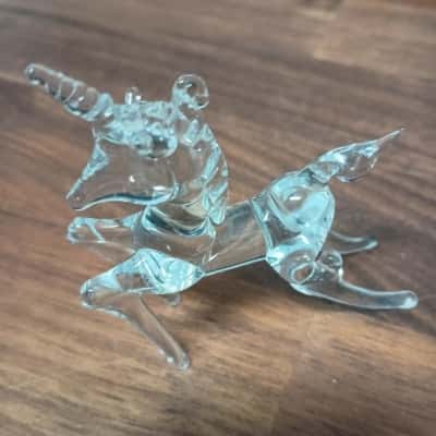 Miniature Glass Unicorn Figure