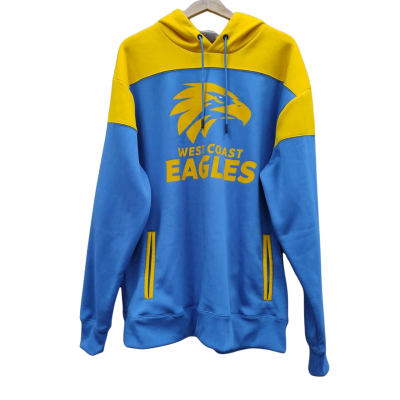 AFL Unisex Size XL West Coast Eagles Hoodie Blue / Yellow 