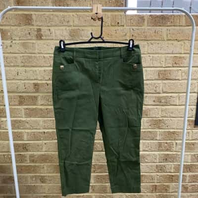 Jacqui-E Womens olive green pant Size 12 