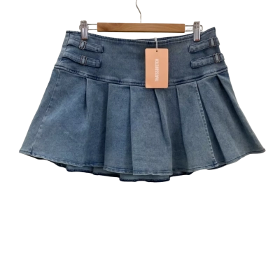 thatssofetch Womens  Size 12 Denim Mini Skirt Blue 