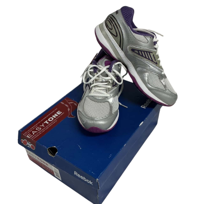 Reebok Womens Easytone Reeinvigorate US Size 8 Trainers Purple / Silver / White 