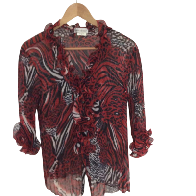 Fella Hamilton Womens  Size One Size Blouse Animal print / Black  