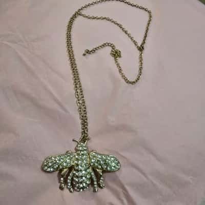  Womens Necklace - large fly pendant