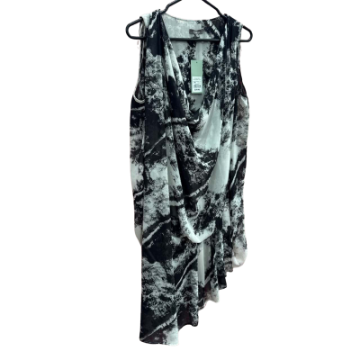 Katies Womens  Size M White/Black Tunic Dress 