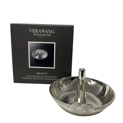 Verawang infinity ring holder silver plated 