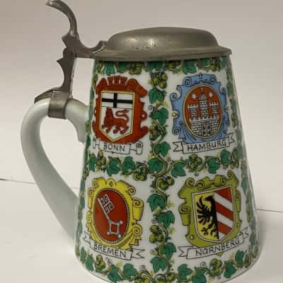 German cities Beer with lid 