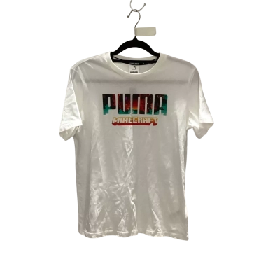 BNWT Puma Minecraft Kids 13-14 years T-Shirt Multicoloured/White RRP$40