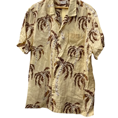 Jag Mens  Size XXL Short Sleeve Hawaiin style Shirt Brown / Cream 