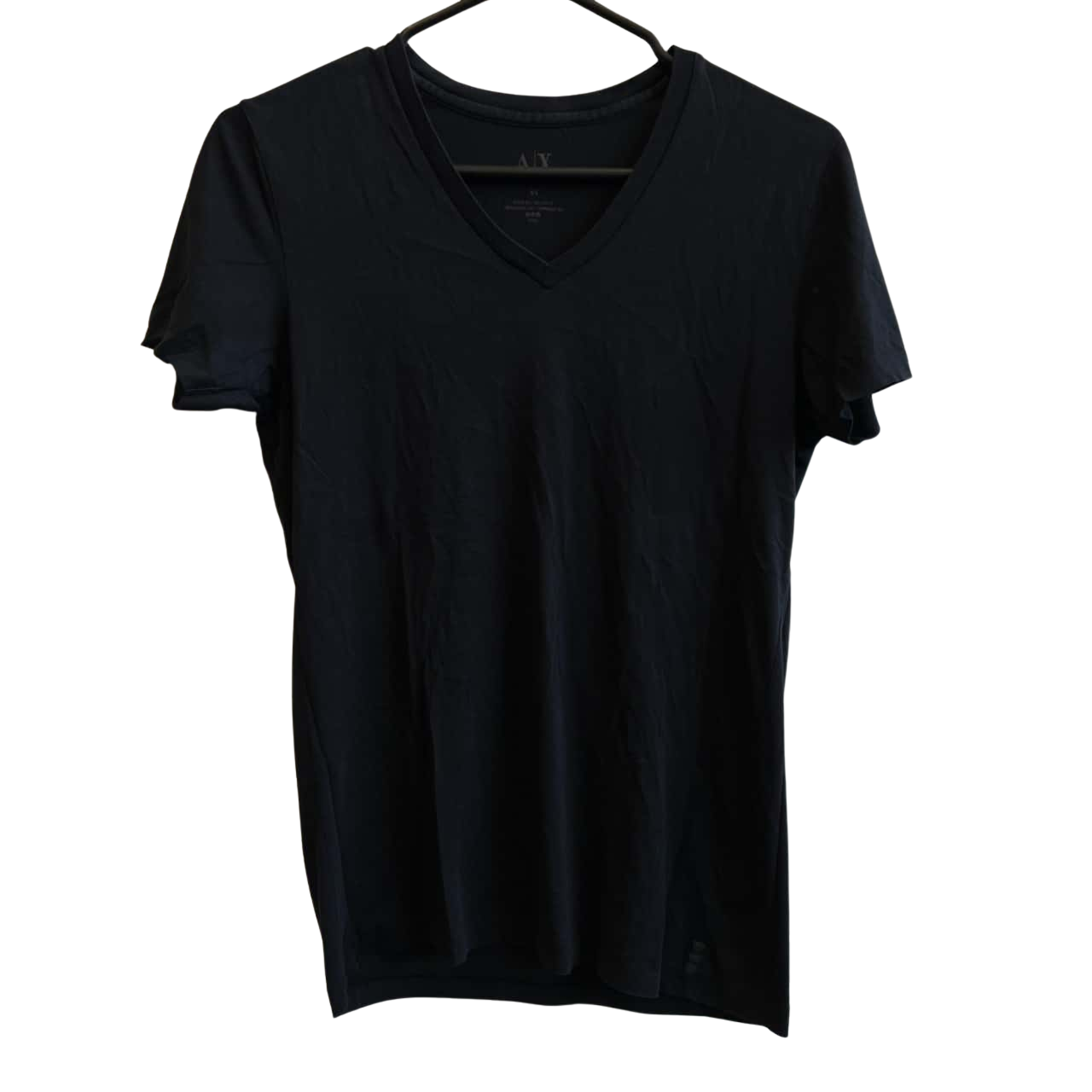 Armani Exchange Mens Size XS Vneck Short Sleeve Tee Black (s)